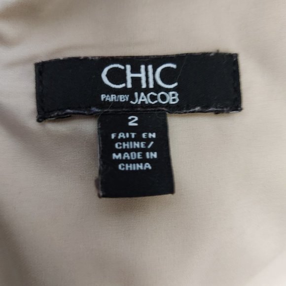 Beige and accent black Jacob dress - Picture 5 of 7